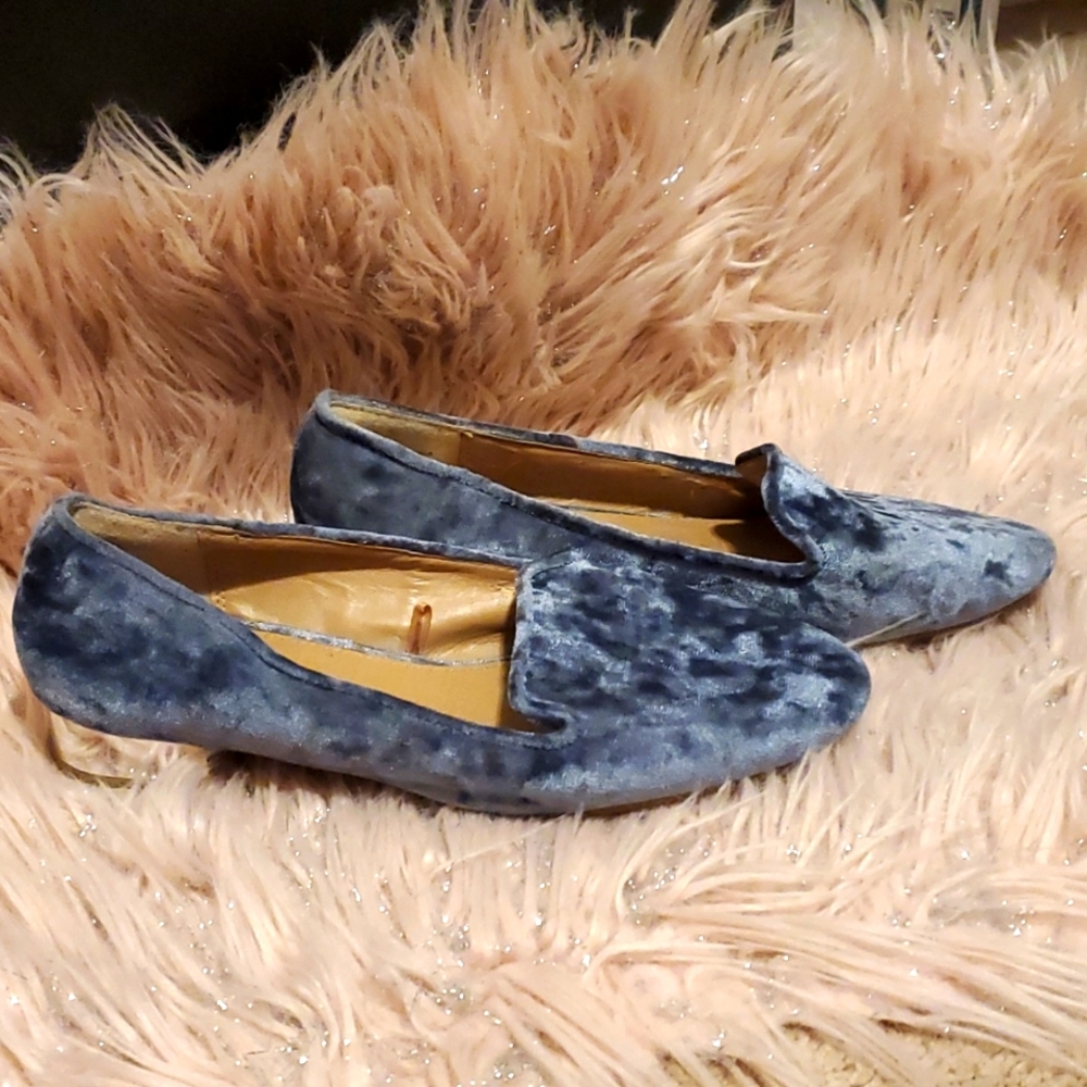 Report Velvet Loafers in Dusty Blue